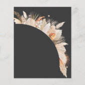 budget bohemian terracotta pampas gras bruiloft flyer (Achterkant)
