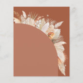 budget bohemian terracotta trouwuitnodiging flyer (Achterkant)