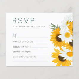 Budget Bohemian Wildflower Sunflower WeduwningRSVP