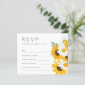 Budget Bohemian Wildflower Sunflower WeduwningRSVP (Staand voorkant)