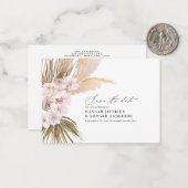 budget bohemiene pampas - gras bruiloft met behoud notitiekaartje (Voorkant / Achterkant in situ)