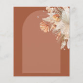 budget bohemisch terracotta pampas bruiloft flyer (Achterkant)