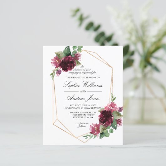 Budget Bohian Roos Floral Wedding (Staand voorkant)