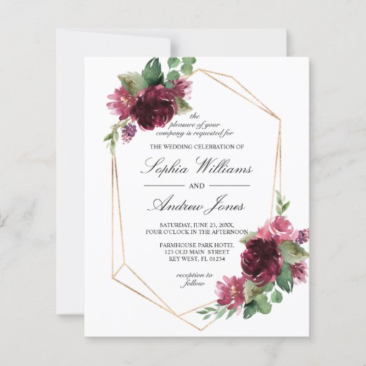 Budget Bohian Roos Floral Wedding (Voorkant)