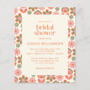 Budget Boho 70s Flowers Pink Green Vrijgezellenfee