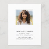 Budget Boho Arch Afstuderen Invitation White (Achterkant)
