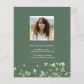 Budget Boho Arch Ivy Sage Groen Afstuderen Invite (Achterkant)