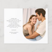 Budget Boho Arch Klassieke Typografie Foto Weddens (Achterkant)