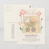 Budget Boho Baby Buggy Douche Briefkaart (Voorkant / Achterkant)