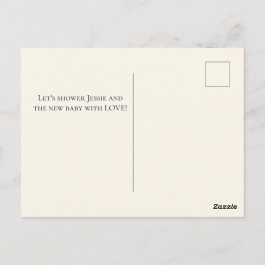 Budget Boho Baby Buggy Douche Briefkaart (Achterkant)