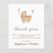 Budget Boho Baby Carriage Baby Shower Dank je wel (Voorkant)