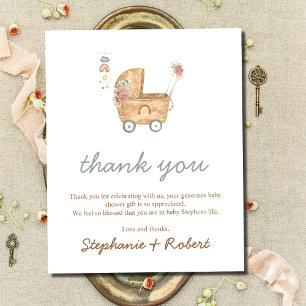 Budget Boho Baby Carriage Baby Shower Dank je wel