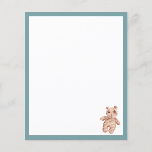 BUDGET BOHO Baby Kleding Oh Boy Baby shower Invite (Achterkant)