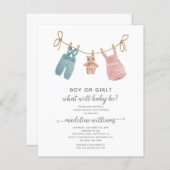 BUDGET BOHO Babykleding Geslacht Onthullen Douche (Voorkant / Achterkant)