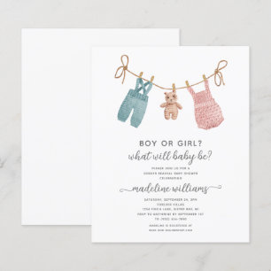 BUDGET BOHO Babykleding Geslacht Onthullen Douche