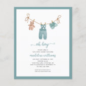 BUDGET BOHO Babykleren Oh jongen Baby Shower Uitno (Voorkant)