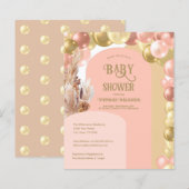 Budget boho ballonboog pampas babyshower (Voorkant / Achterkant)