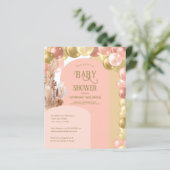Budget boho ballonboog pampas babyshower (Staand voorkant)