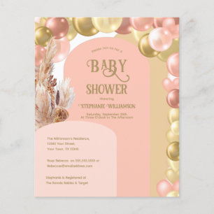 Budget boho ballonboog pampas babyshower