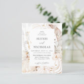 Budget Boho Beach Tropical beige Floral Wedding (Staand voorkant)