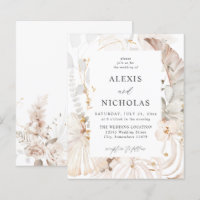 Budget Boho Beach Tropical beige Floral Wedding
