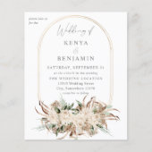 Budget Boho beige Floral Wedding 3 Flyer (Voorkant)