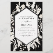 Budget Boho Black Beige Botanical Wedding (Voorkant)