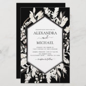 Budget Boho Black Beige Botanical Wedding (Voorkant / Achterkant)