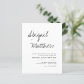 Budget Boho Black White Modern Wedding (Staand voorkant)