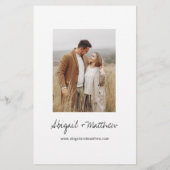 Budget Boho Black White Modern Wedding Flyer (Achterkant)