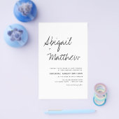 Budget Boho Black White Modern Wedding Flyer (Enkel)