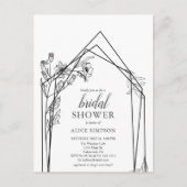 Budget Boho Bloemen Geometrische Bruiloft Uitnodig Uitnodiging Briefkaart (Voorkant)