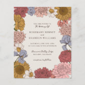 Budget Boho Bloemen Herfst Tuin Bruiloft (Voorkant)