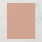 Budget Boho Bloemen Terracotta Babyshower Uitnodig (Achterkant)