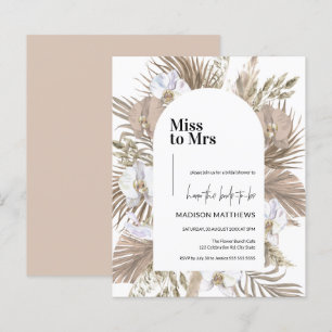 Budget Boho Blush Palm Vrijgezellenfeest Invite