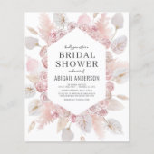 Budget Boho Blush Pink Bridal Shower Flyer (Voorkant)