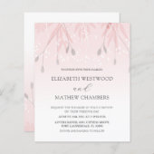 Budget Boho Blush Pink Foliage Weddenschap (Voorkant / Achterkant)