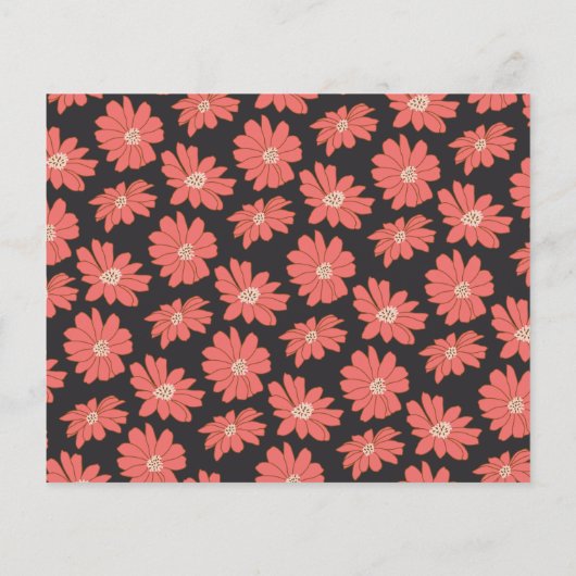 Budget Boho Botanical Black Red Floral Wedding (Achterkant)