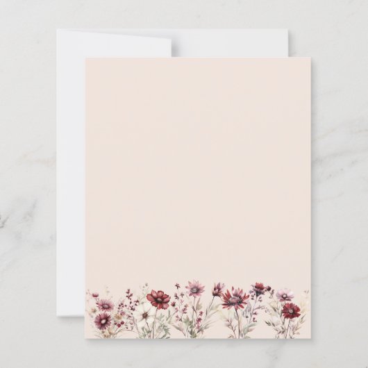 Budget Boho Bourgogne Bloemen Blush bruiloft Uitno (Achterkant)