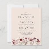 Budget Boho Bourgogne Bloemen Blush bruiloft Uitno (Voorkant)