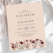 Budget Boho Bourgogne Bloemen Blush bruiloft Uitno