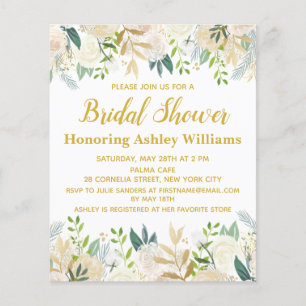 Budget Boho Bridal Shower - Uitnodiging - White Go