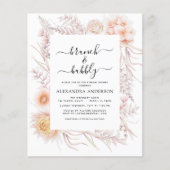 Budget Boho Brunch & Bubble Vrijgezellenfeest Flyer (Voorkant)