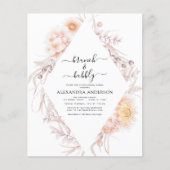 Budget Boho Brunch & Bubble Vrijgezellenfeest Flyer (Voorkant)