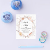 Budget Boho Brunch & Bubbly Bruiloft Flyer (Enkel)