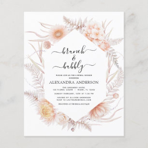 Budget Boho Brunch & Bubbly Bruiloft Flyer