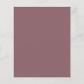 Budget Boho Burgundy Bruidsontbijt Flyer (Achterkant)