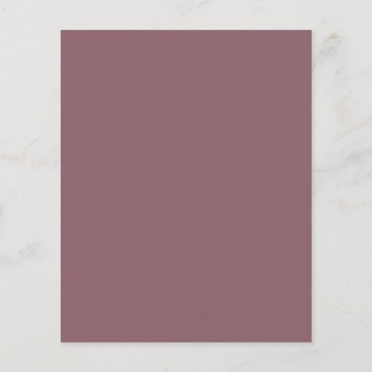 Budget Boho Burgundy Bruidsontbijt  Flyer (Achterkant)