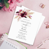 Budget Boho Burgundy & Pink Floral Gradual Party