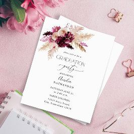Budget Boho Burgundy & Pink Floral Gradual Party